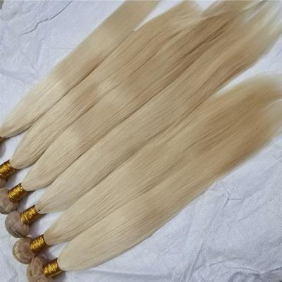 China Letsfly Wholesale 100% Virgin Brazilian Silky Straight Cuticle Aligned Hair Bundles Natural 613 Blonde With Baby Hair for sale