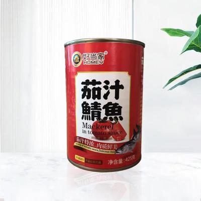 China Factory Direct Canned Supplier Good Sealing Fish Canned 170G / 283G Canned Mackerel In Tomato Sauce for sale