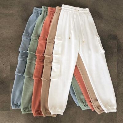 China 2020 New Fashionable Loose Cargo Streetwear Solid Color Sweatpants Women Fashionable Causal Pants for sale