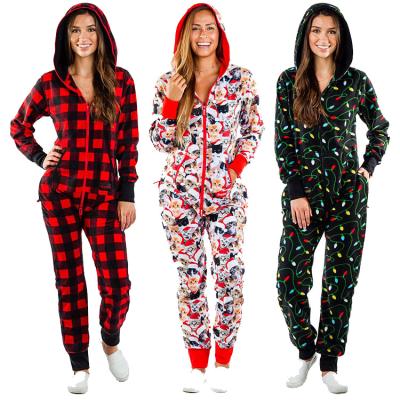 China Christmas Thermal Thermal Snowman Printing Hoodies 2020 Women's Overalls Leisure Wear Pajamas for sale