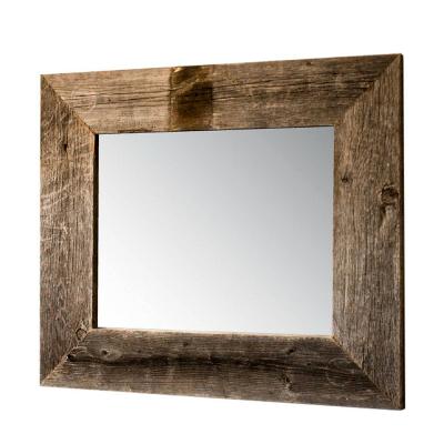 China WALL Country Wall Mirror Price Mirror Vintage Solid Wood Decorative Wall Mirror for sale