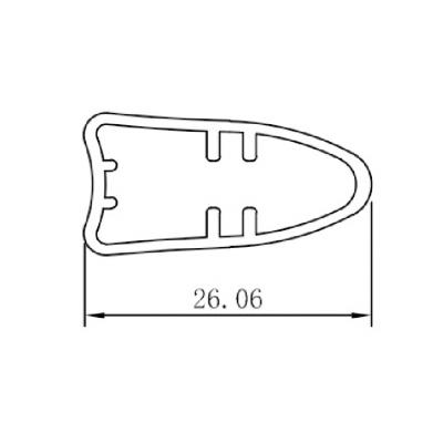 China Bottom rail aluminum profiles for blind YB-ZPJ170 for sale