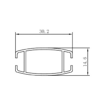 China Customized Aluminum Roller Blind Bottom Rail YB-BPJ258 for sale