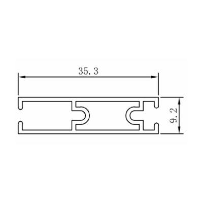 China Powder Coated Different Color YB-BPJ245 Aluminum Rail for sale