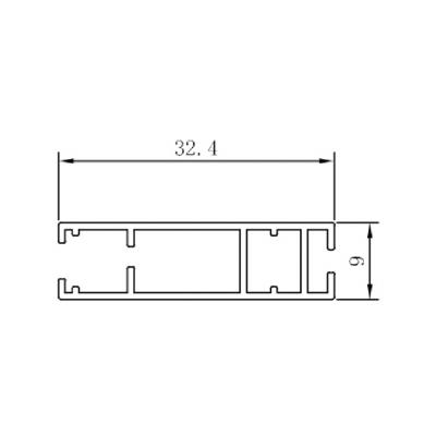 China Aluminum profile bottom rail for roller blind YB-BPJ206 for sale