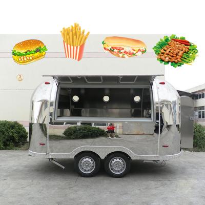 China Vegetable Processing Plant Airstream Food Truck Equipment Commercial Kitchen Mobile Supply Trailer for sale