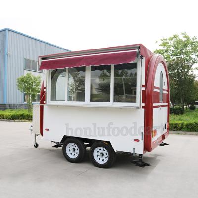 China Small Food Processing Plant Vegetable Trailer American Standard Food Truck Mobile Food Trailer For Business USA Pizza Food Cart for sale