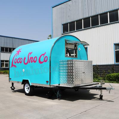 China Mobile vegetable processing vegetable food truck mini pizza trailer stainless steel food trailer with room for sale