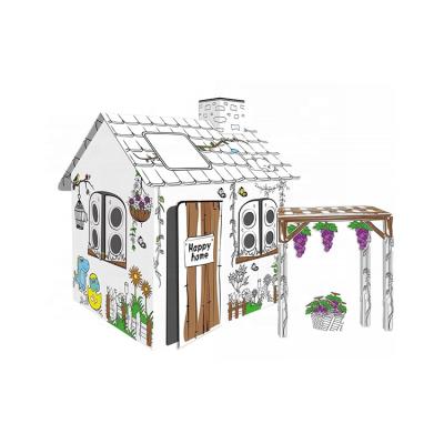 China Educational Paper Toys Graffiti Diy Tent House Interesting Doodle Painting Toys For Children for sale