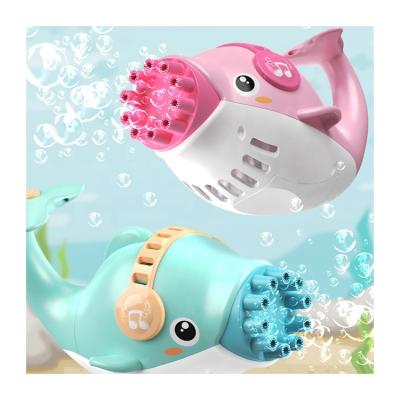 China Small Dolphin Children's Bubble Machine Electric Bubble Machine Dolphin Electric Soap Bubble Machine Outdoor Toy For Kid for sale