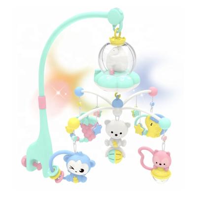 China Electric Musical Infant Bed Bell Crib Mobile with Detachable Small Animal Rattle for sale