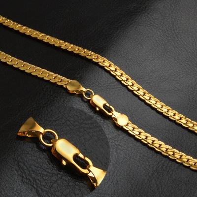 China 2022 New Products Factory Fashion Jewelry TRENDY Chain Custom 18k Gold Plated Heavy Stainless Steel 20 Inch Necklace For Women Men for sale