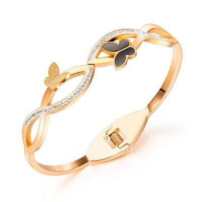 China CLASSIC Fashion 316L Stainless Steel Rose Gold Plated Designer Bracelets For Women Jewelry for sale