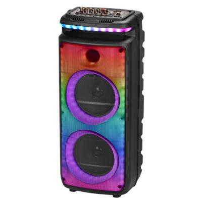 China Portable Outdoor AirPlay Radio Powered Party Karaoke Cart Music Speaker for sale