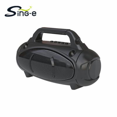 China AirPlay Outdoor HD Stereo Sound Box Solar Powered FM Radio Charging Portable Speaker with LED Lamp for sale