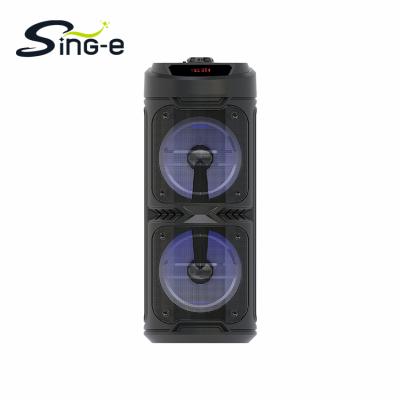 China AirPlay Outdoor Party Loud Bass Stereo Player Big Size BT Wireless Speakers With LED Screen for sale