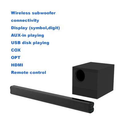 China Manufacturer direct selling EZCast 2.1 80W Echo Wall TV Tooth Speaker Sound Wireless Blue Fiber Optic Home Theater 80W for sale