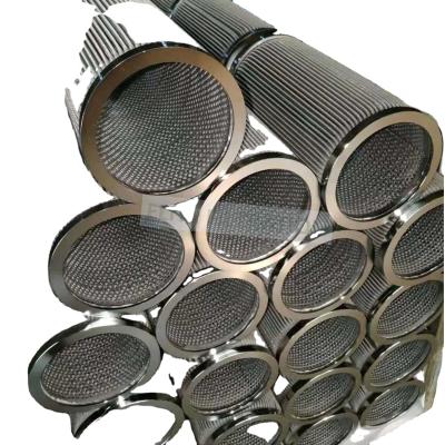 China Oil Filtration 316 Stainless Steel 304 Stainless Steel Filter Cartridge Sintered Wire Mesh Pleated Custom for sale