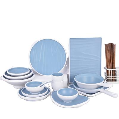 China Disposable Hotel Restaurant Used Melamine Dinner Set Wedding Decoration Melamine Dinnerware Sets for sale