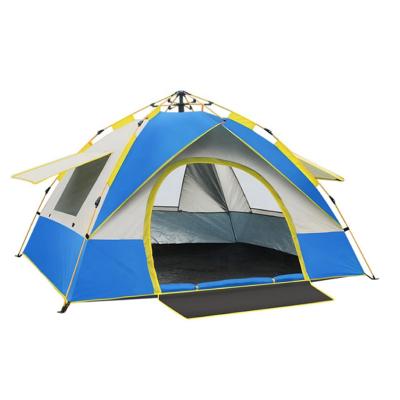 China Fast Delivery High Quality 2-4 Person Tents Polyester Outdoor Camping Tent Diagonal Tying Type Waterproof for sale