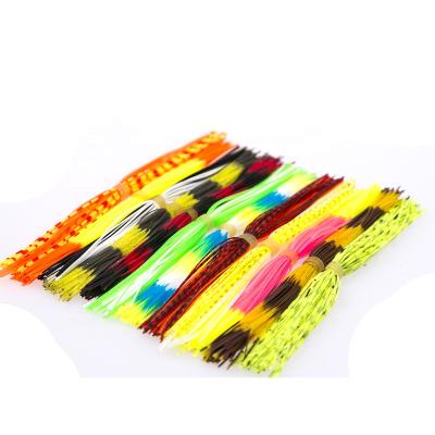 China Silicone 50 Beaches Silicone Skirts Fishing Spinnerbait Skirt Lure Mixed Color 12 Color Mixed for sale