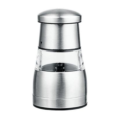 China Viable Ceramic Stainless Steel Chilli Salt Pepper Mill Grinder Mini Manual Mechanism Set For Kitchen for sale