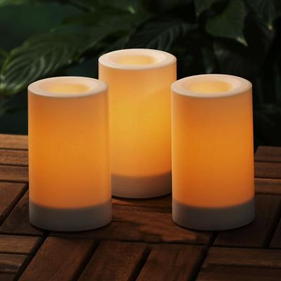 China Hanko Plastic Solar LED Light Outdoor Festival Solar Powered Candle Decorative Candles for sale