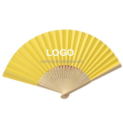 China China DIY Custom Foldable Paper Hand Fan For Promotional Wholesale for sale