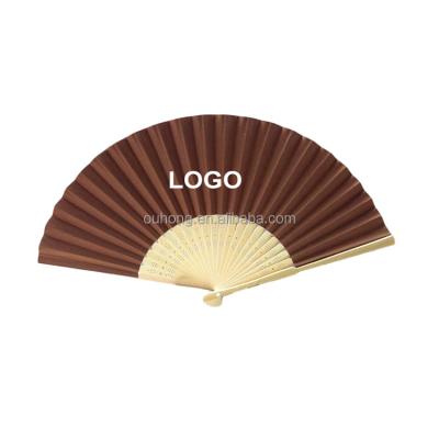 China China Wholesale Hottest Low MOQ Customized Hand Fans Customized Folding Bamboo Paper Hand Fan Advertising Hand Fan for sale