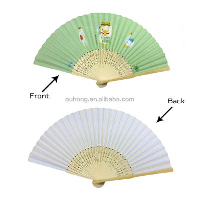 China China Wholesale OEM Sublimation Hand High Quality Bamboo Paper Fan For Promotion for sale