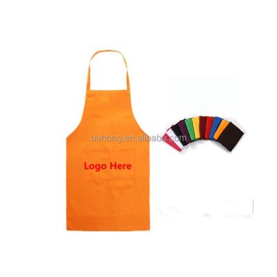 China Wholesale High Quality Cleaning Customized 2 Pockets Advertising Washable Polyester Bib Apron For Kitchen Cooking Cleaning for sale