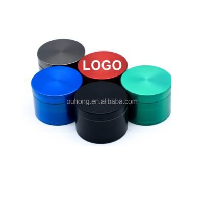 China Zine Wholesale Custom Logo Zinc Alloy Alloy Herb Grinder 63mm Tobacco 4part Herb Grinder For Smoking Accessories for sale