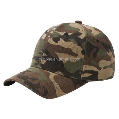 China COMMON Wholesale Custom Camouflage Embroidery Logo Camouflage Adjustable 6 Panel Sports Dad Hat Baseball Cap for sale