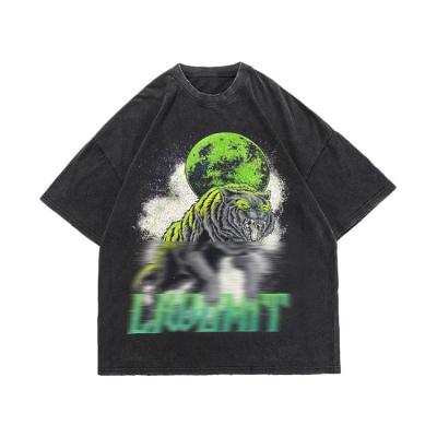 China Graphic Acid Wash Anti Shrink Plus Size Mens Shirts T-Shirt With Custom Printing for sale