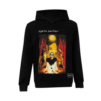 China High quality custom logo thin fit anti-shrink heat transfer printing oversized blank hoodies for men for sale