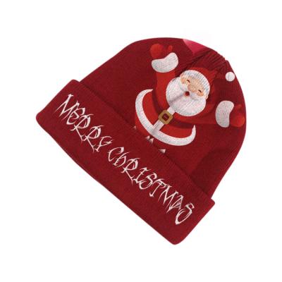 China Wholesale New COMMON 2021 Christmas Custom Knit Hat Embroidered Logo Warm Beans For Both Men And Women Crocheted Winter Hat for sale