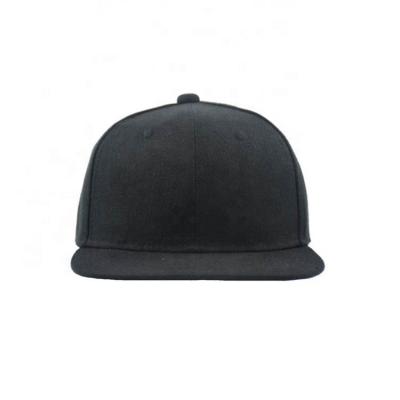 China COMMON Wholesale Cheap Flat Bim 6 Panel Custom White Black Cotton Snapback Trucker Hats for sale