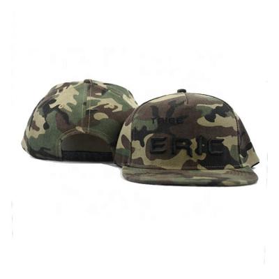 China Custom Military Embroidery JOINT Camouflage Blast Logo Snapback Hat for sale