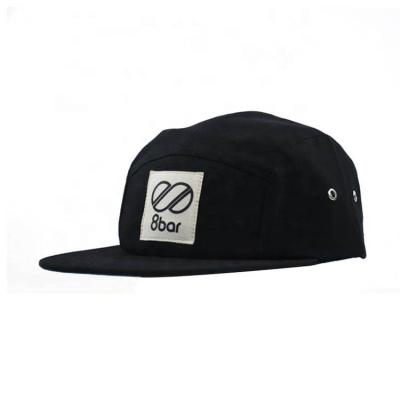 China JOINT 100% Custom Woven Label Cotton Twill 5 Panel Hat for sale