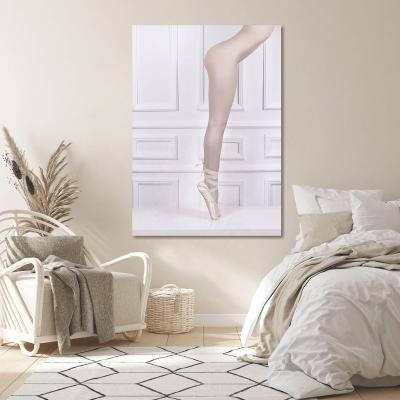 China Modern Bright Color End Of Ballet Dancer's Leg Training Glass Wall Decor For Home Decoration Ready To Hang for sale