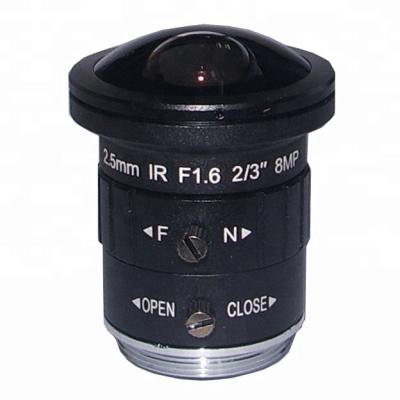 China 8Megapixel Fisheye Lens 2.5mm CS Mount Fisheye Lens 190 Degree Fisheye Lens With 6.4mm Big Circle Image for sale