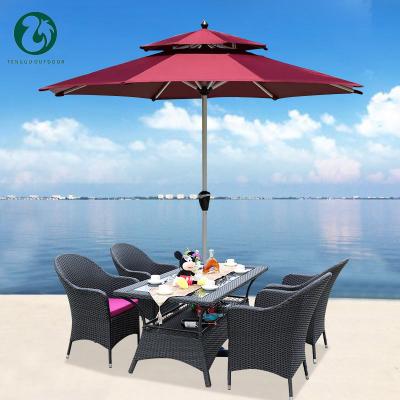 China Cheap high quality garden table and chairs rattan chair set dining outdoor garden sets for sale