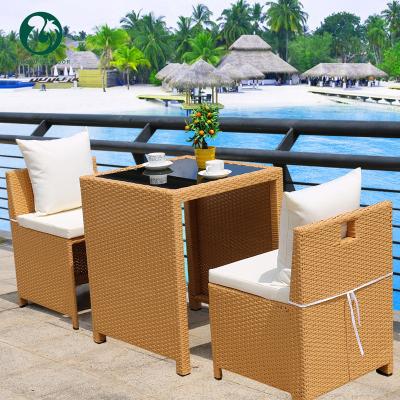 China Cheap high quality outdoor rope woven dining sets chair garden furniture garden sets for sale