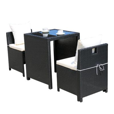 China Cheap high quality outdoor rope woven dining sets chair garden furniture garden sets for sale