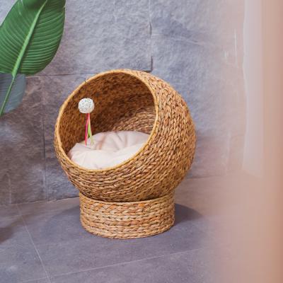 China New Design Pet Basket Low Price Woven Basket Bed Cat Pet Beds Pet Heating Basket for sale