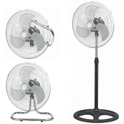 China Cheap Price High Quality Outdoor 18 Inch Crown Mount /Wall/Floor 3 in 1 Industrial Fan for sale