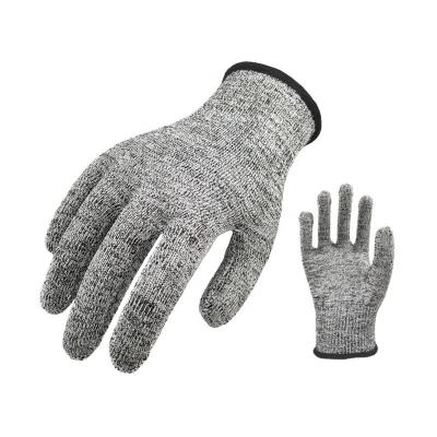 China Durable Anti-Cut HPPE EN388 Level 5 Safety Cut Resistant Gloves For Wood Cutting Automotive Industry for sale