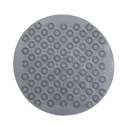 China Viable Round Bath Mat Non Slip Shower Mat PVC Shower Mats With Suction Cups And Drain Holes For Bathroom for sale