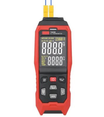 China TA612B/C 2/4 Channels K/ J Type Thermocouple Thermometer -200~1372 C -328~2501 F LCD Temperature Meter 5000 Groups Data for sale