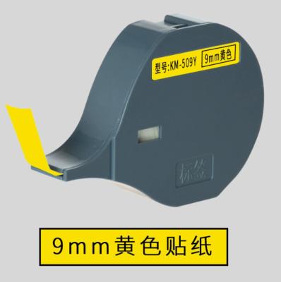 China KM-509Y 9mm label tape for Biovin S-650 S700 Electronic Lettering Machine, Cable ID Printer,Wire Marker S-100T S600 S650 S700 S100T S700 en venta